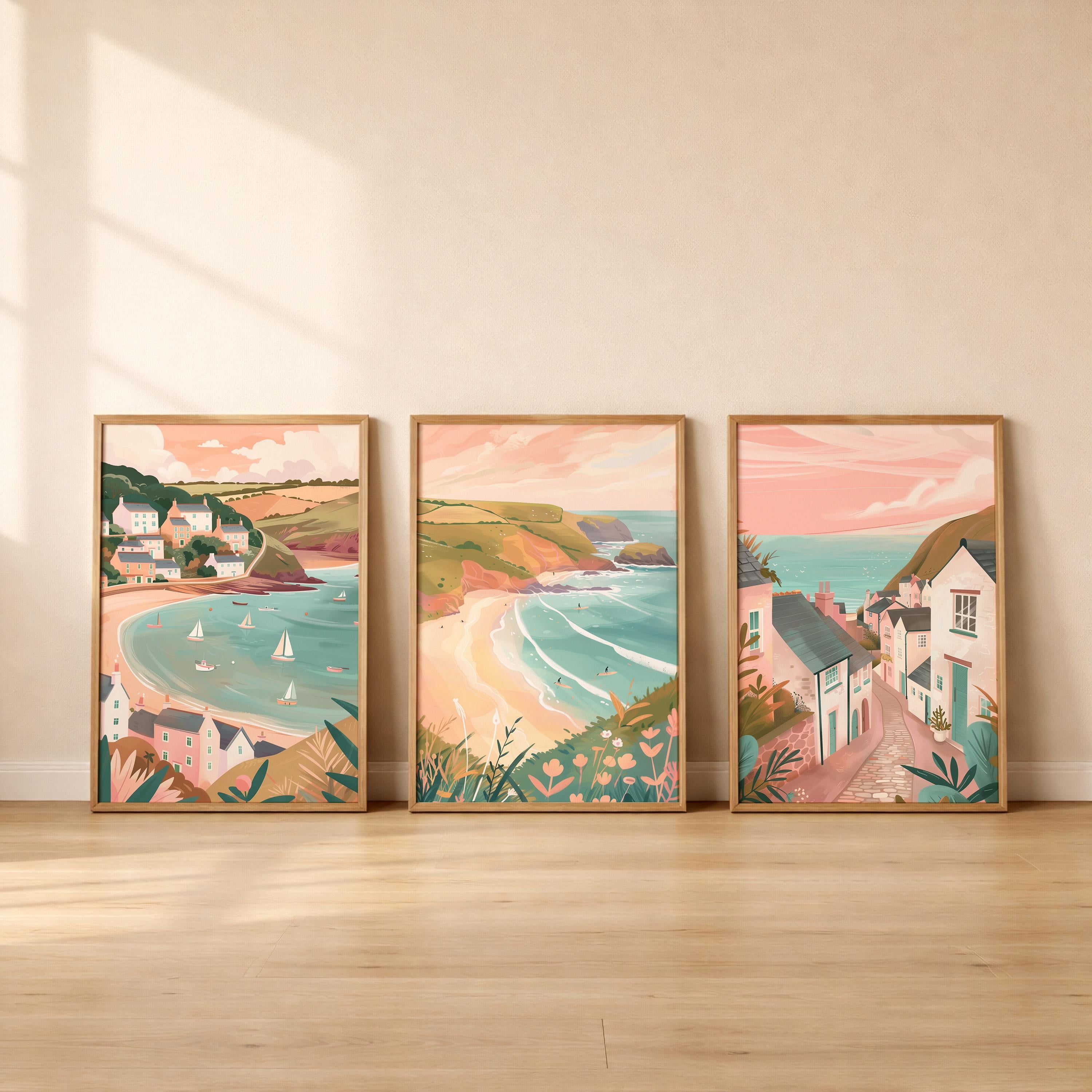 Devon Set Of 3 Posters - Devon Wall Art Prints - Travel Wall Art