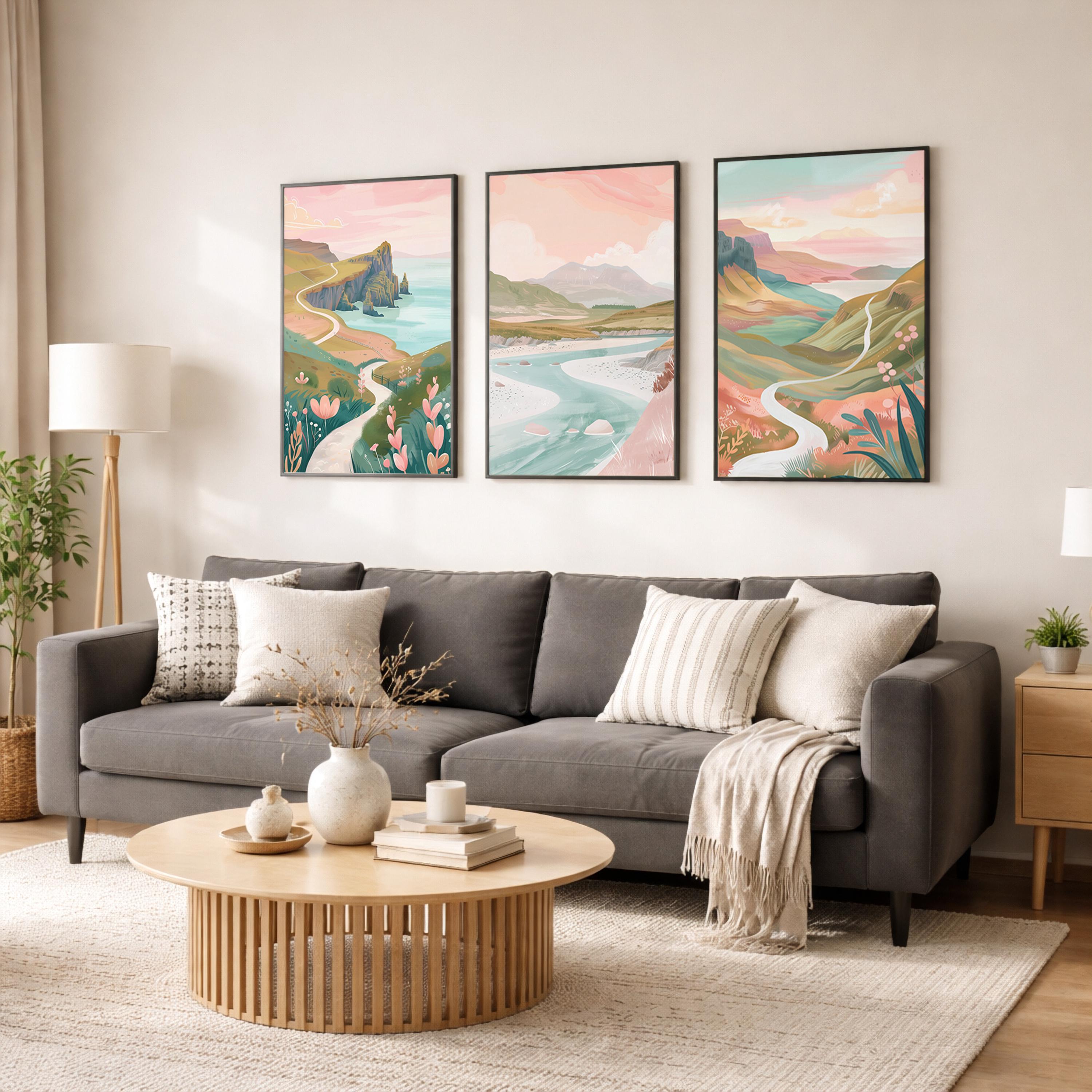 Isle Of Skye Set Of 3 Posters - Scottish Highlands Wall Art Prints - Travel Wall Art