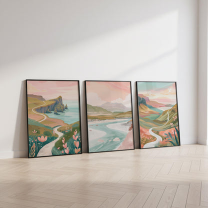 Isle Of Skye Set Of 3 Posters - Scottish Highlands Wall Art Prints - Travel Wall Art