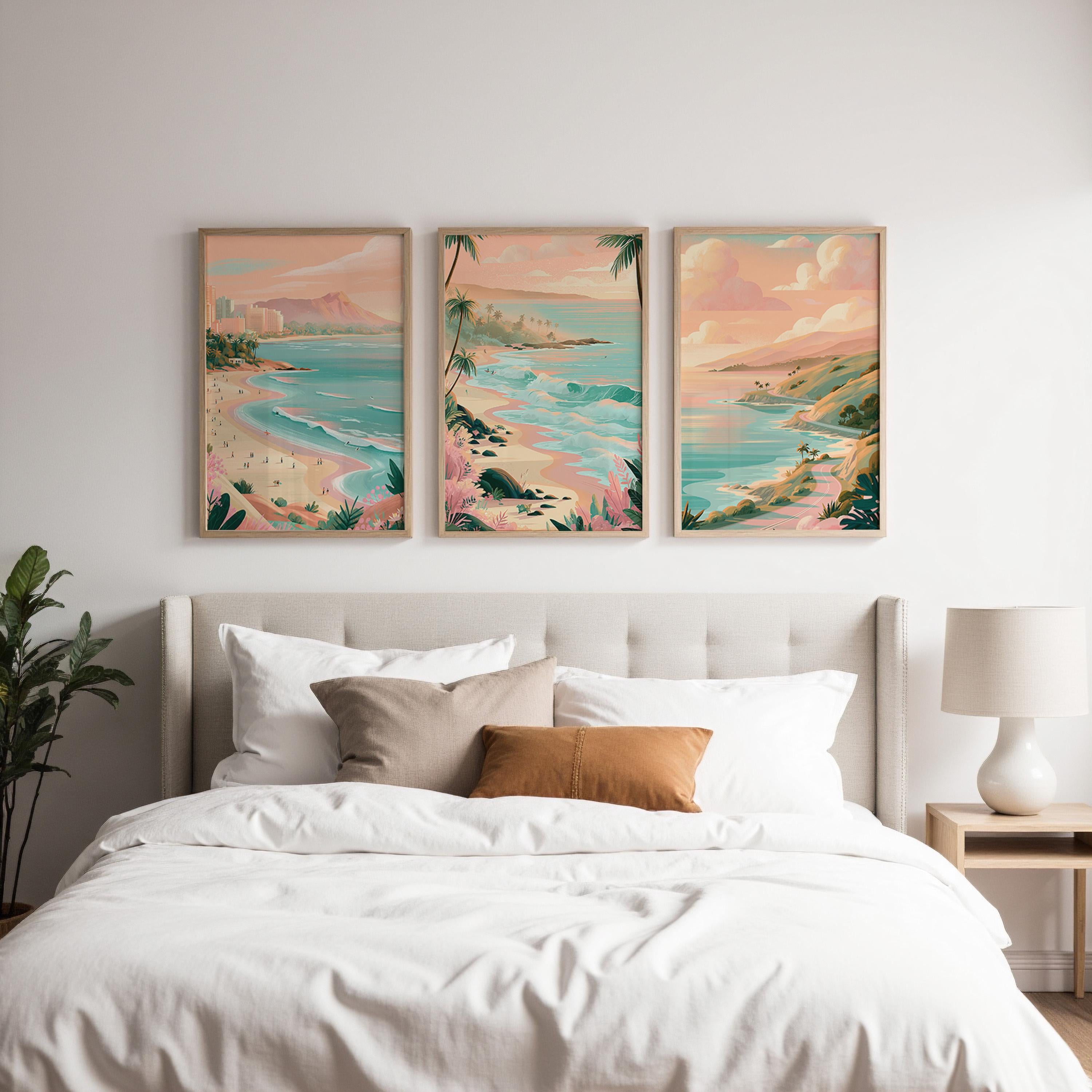 Hawaii Set Of 3 Posters - Maui Wall Art Prints - Travel Wall Art