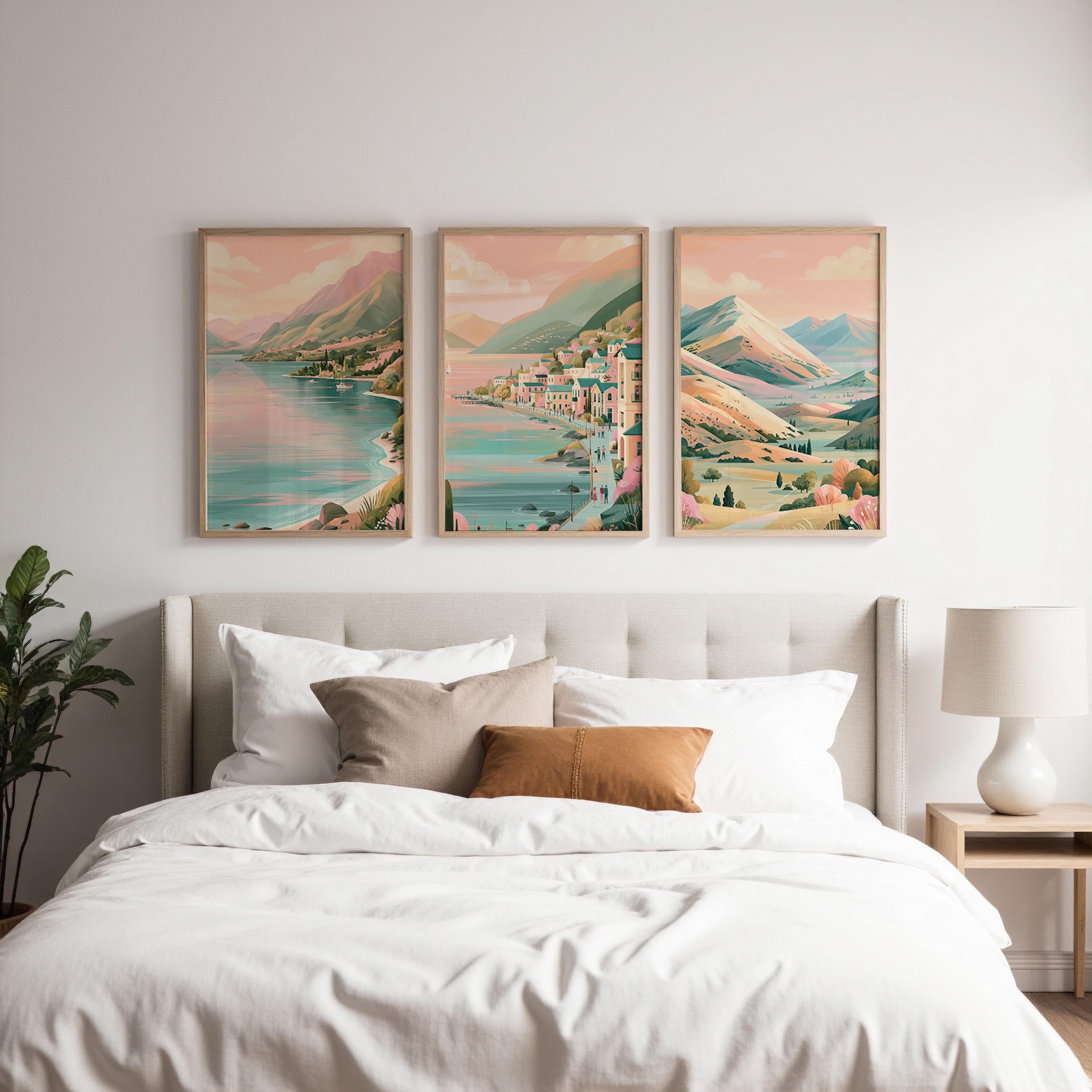 Queenstown Set of 3 Travel Posters - New Zealand Wall Art Prints - Travel Wall Art