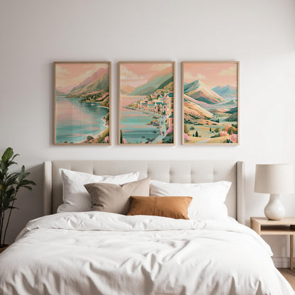 Queenstown Set of 3 Travel Posters - New Zealand Wall Art Prints - Travel Wall Art
