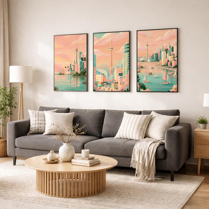 Toronto Set Of 3 Posters - Canadian Wall Art Prints - Travel Wall Art