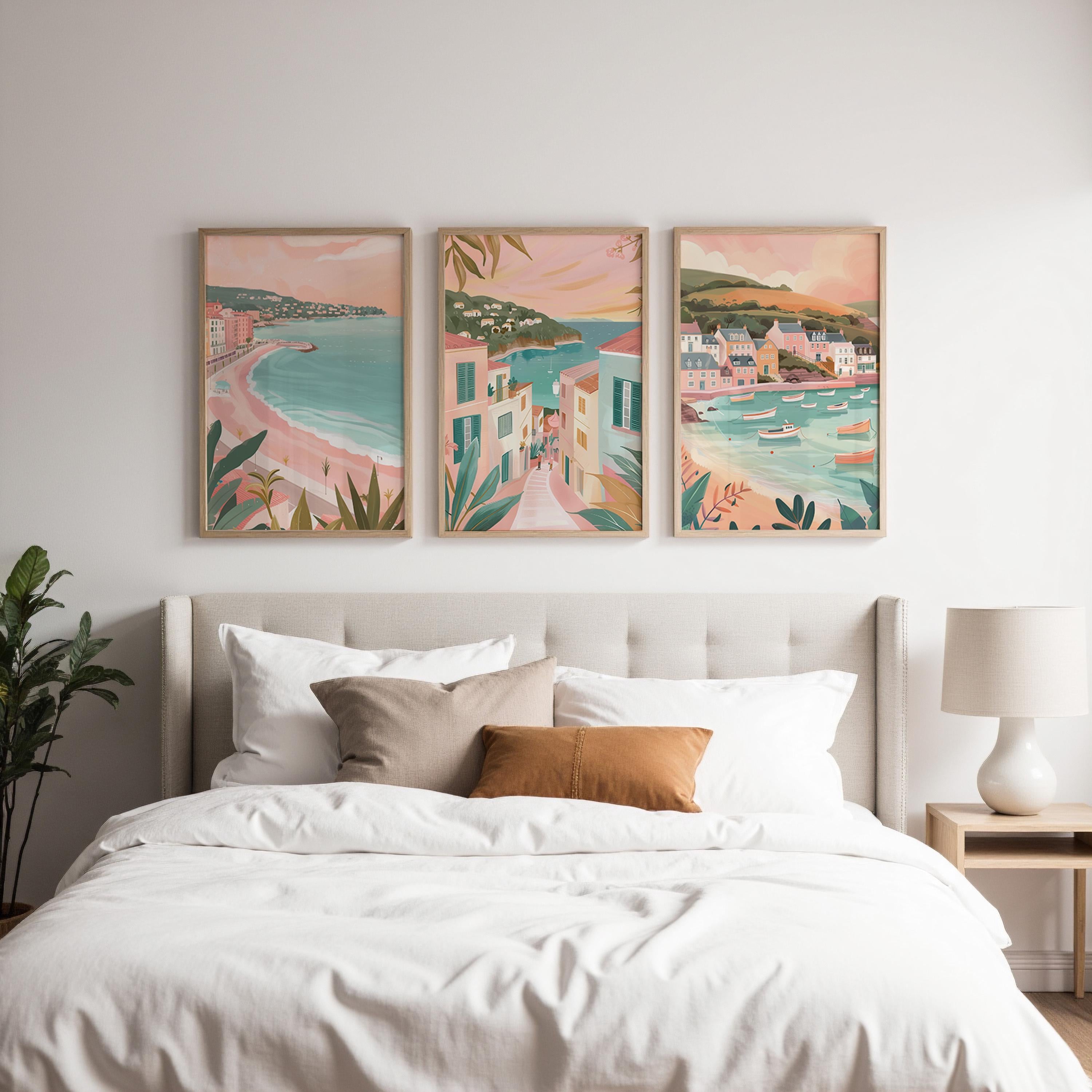 Nice Set Of 3 Posters - French Riviera Wall Art Prints - Travel Wall Art