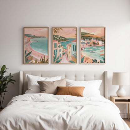 Nice Set Of 3 Posters - French Riviera Wall Art Prints - Travel Wall Art