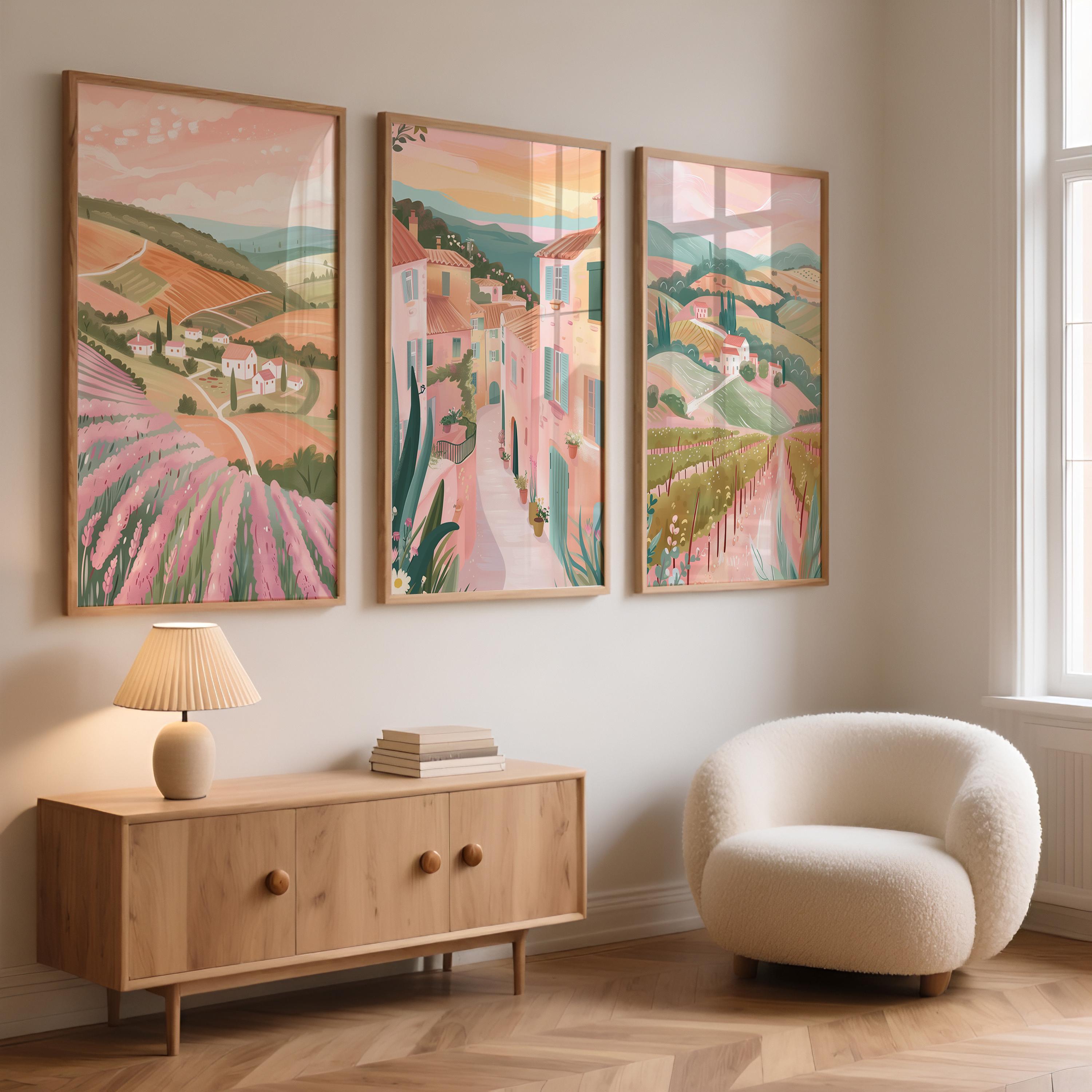 Provence Set Of 3 Posters - French Wall Art Prints - Travel Wall Art