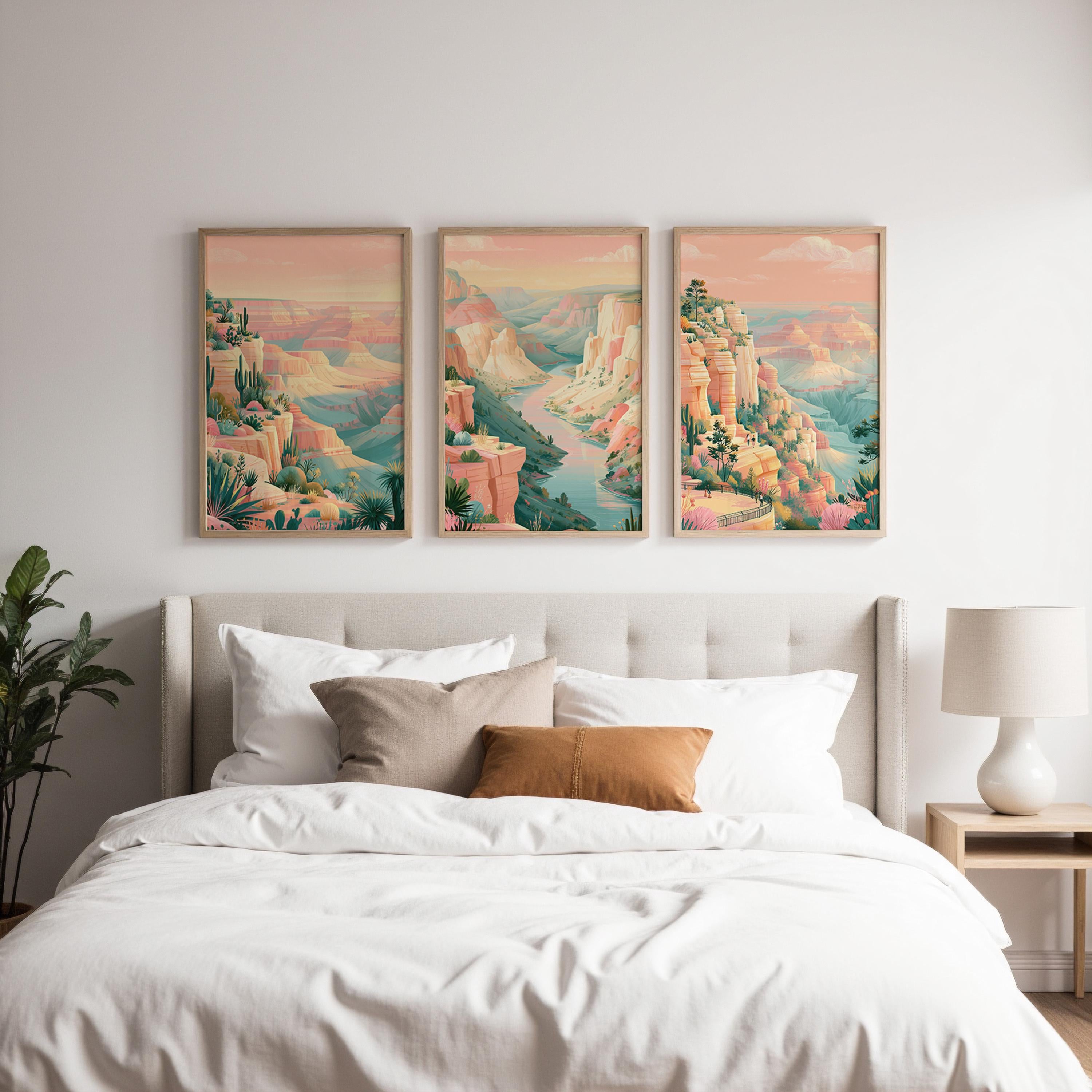 Grand Canyon Set Of 3 Posters - US National Park Wall Art Prints - Travel Wall Art