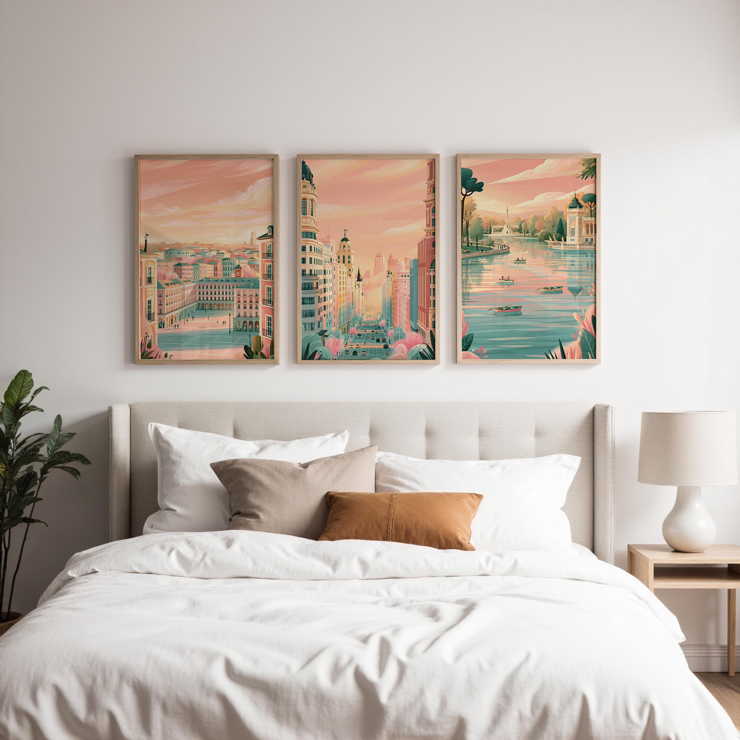 Madrid Set of 3 Posters - Spanish Cityscape Wall Art - Travel Wall Art