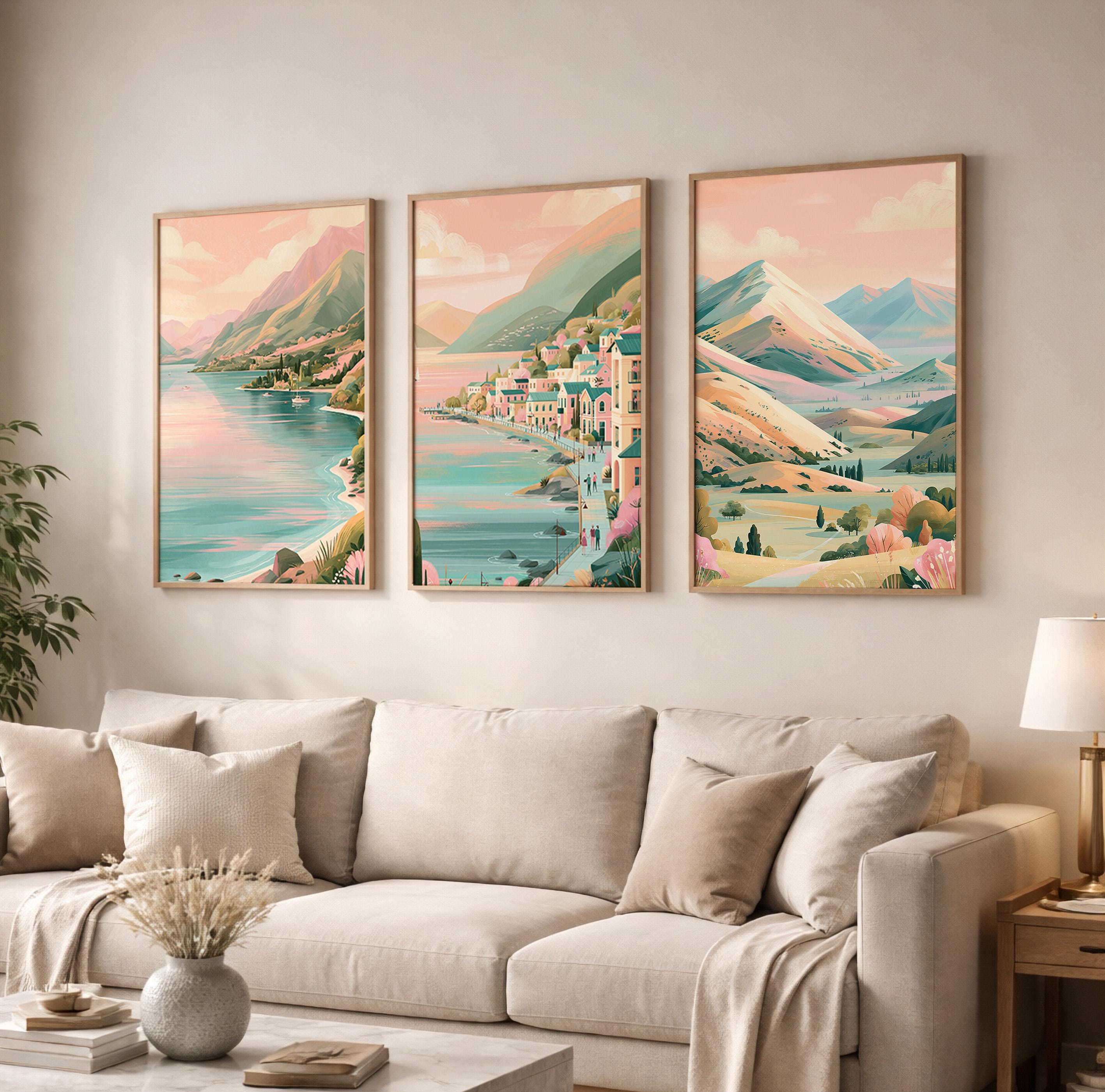 Queenstown Set of 3 Travel Posters - New Zealand Wall Art Prints - Travel Wall Art