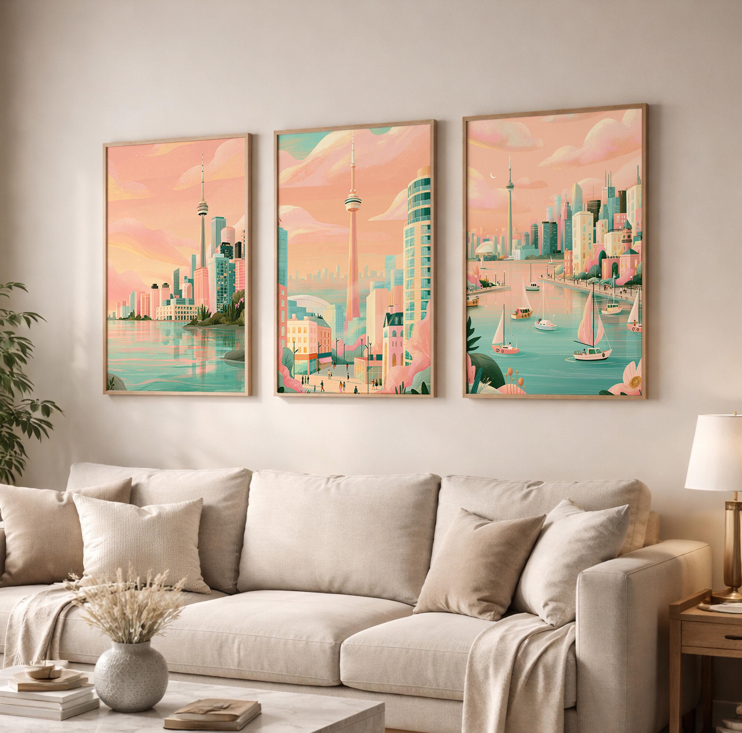 Toronto Set Of 3 Posters - Canadian Wall Art Prints - Travel Wall Art