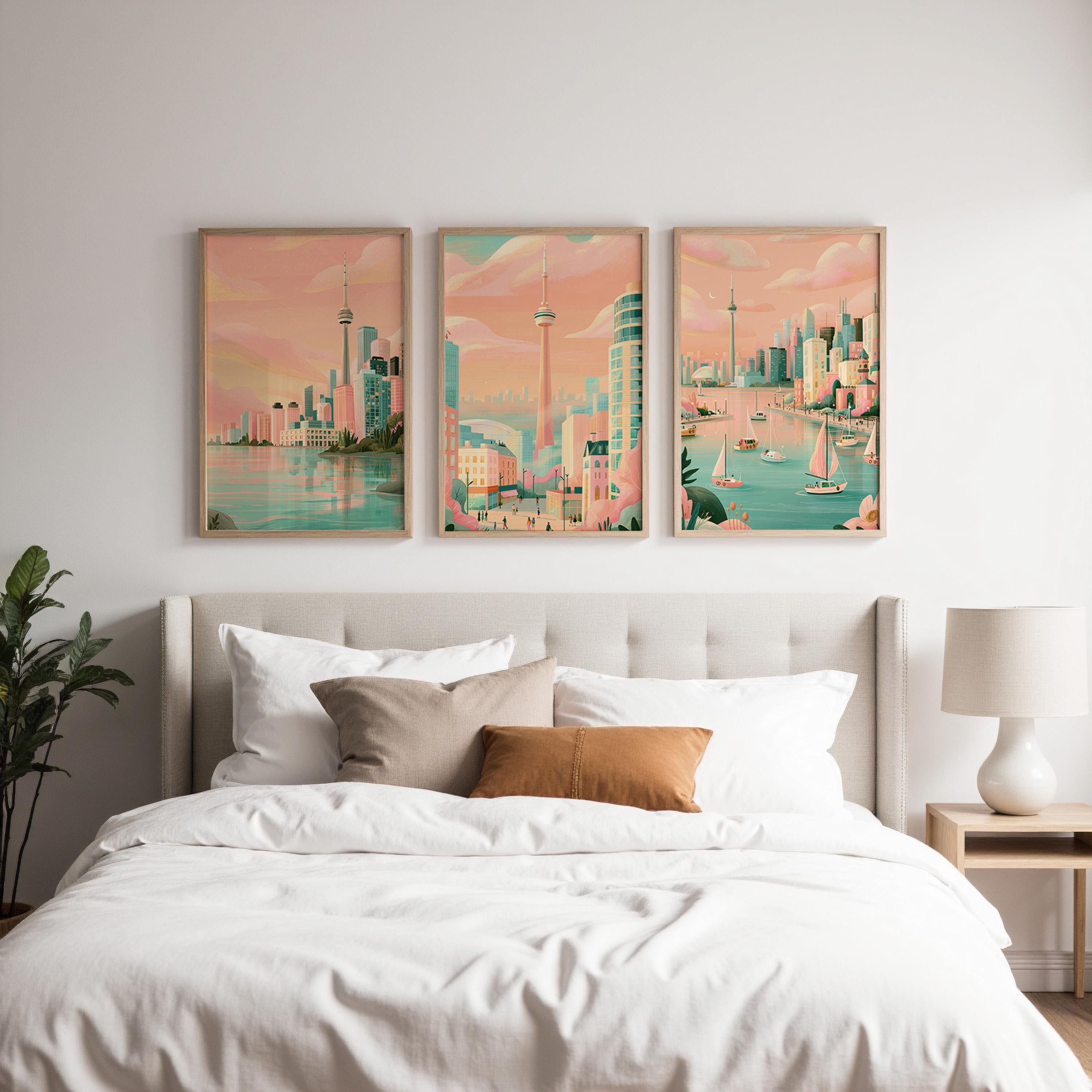 Toronto Set Of 3 Posters - Canadian Wall Art Prints - Travel Wall Art