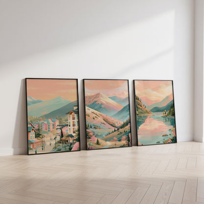 Whistler Set Of 3 Posters - Canadian Wall Art Prints - Travel Wall Art