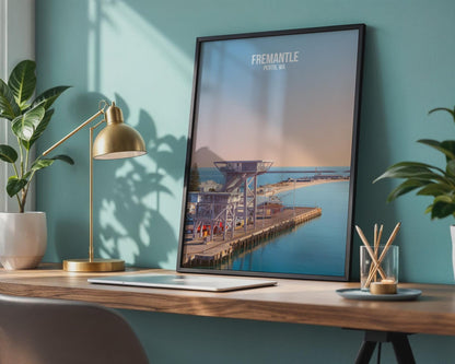 Fremantle Perth WA Travel Poster Art Print - Travel Wall Art