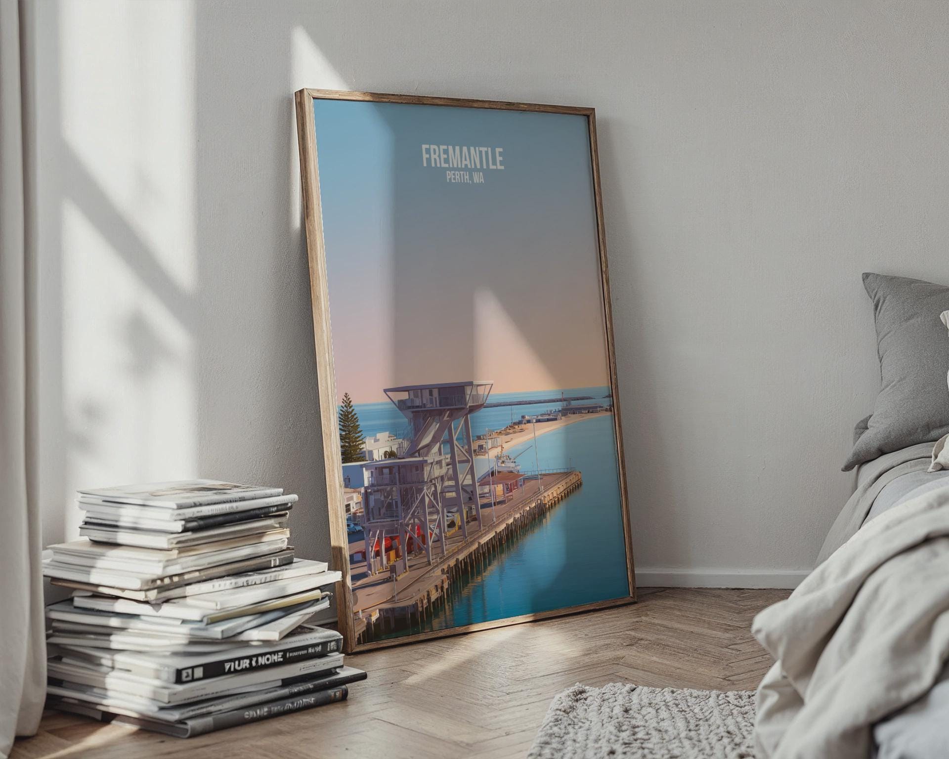 Fremantle Perth WA Travel Poster Art Print - Travel Wall Art