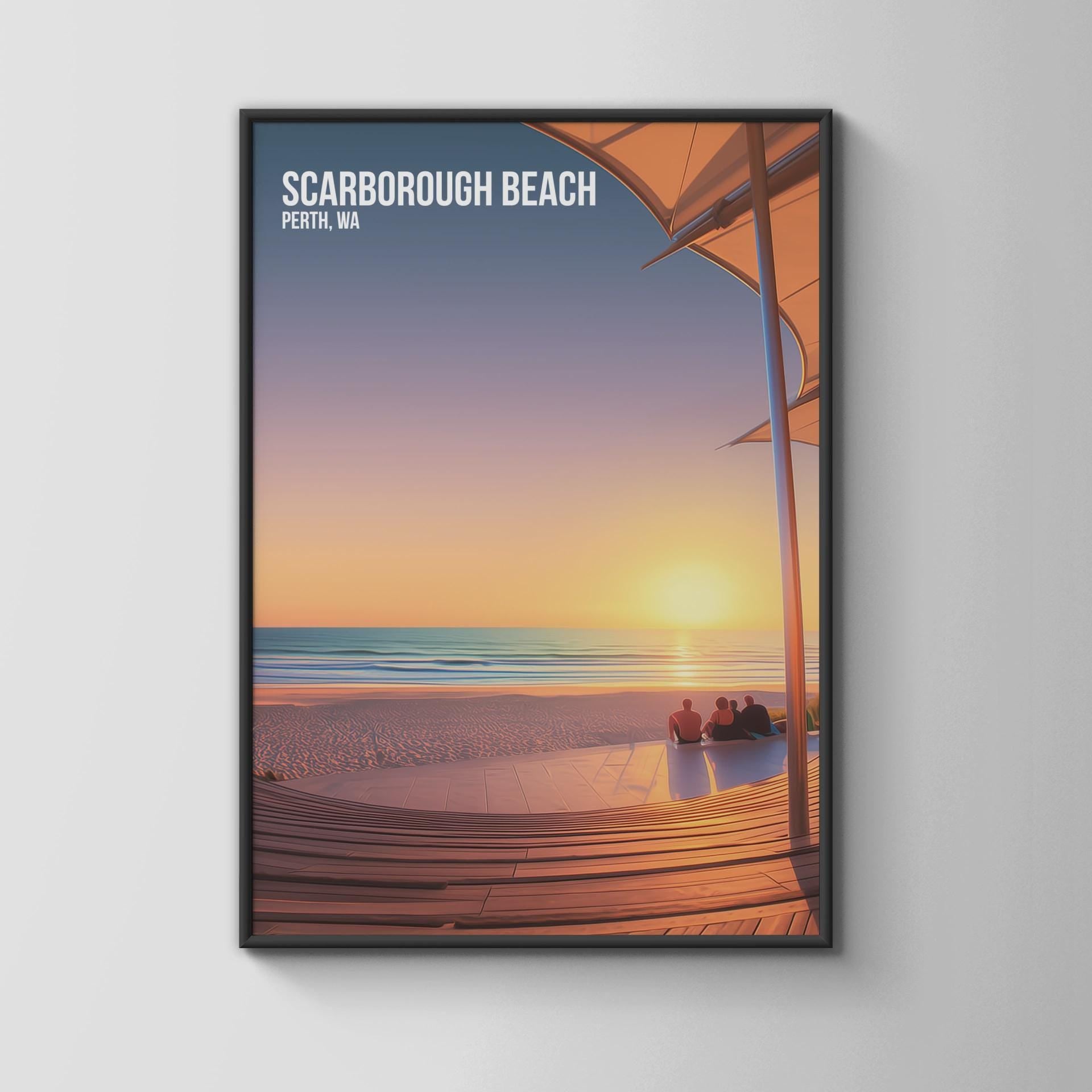 Scarborough Beach Perth WA Sunset Print - Travel Wall Art