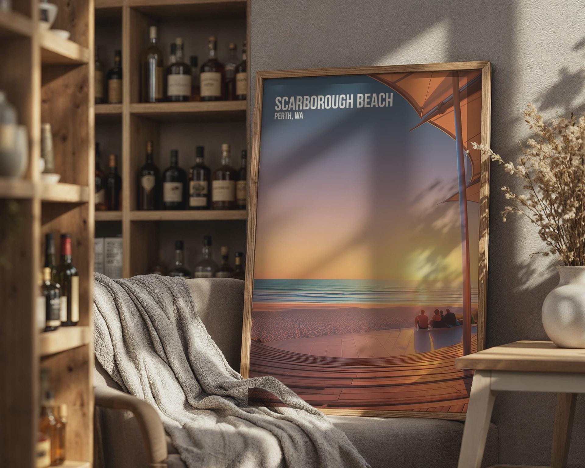 Scarborough Beach Perth WA Sunset Print - Travel Wall Art