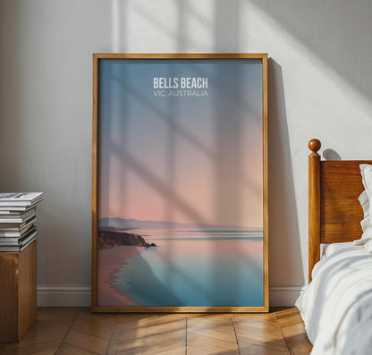 Bells Beach VIC Australia Coastal Poster Print Artwork - Travel Wall Art