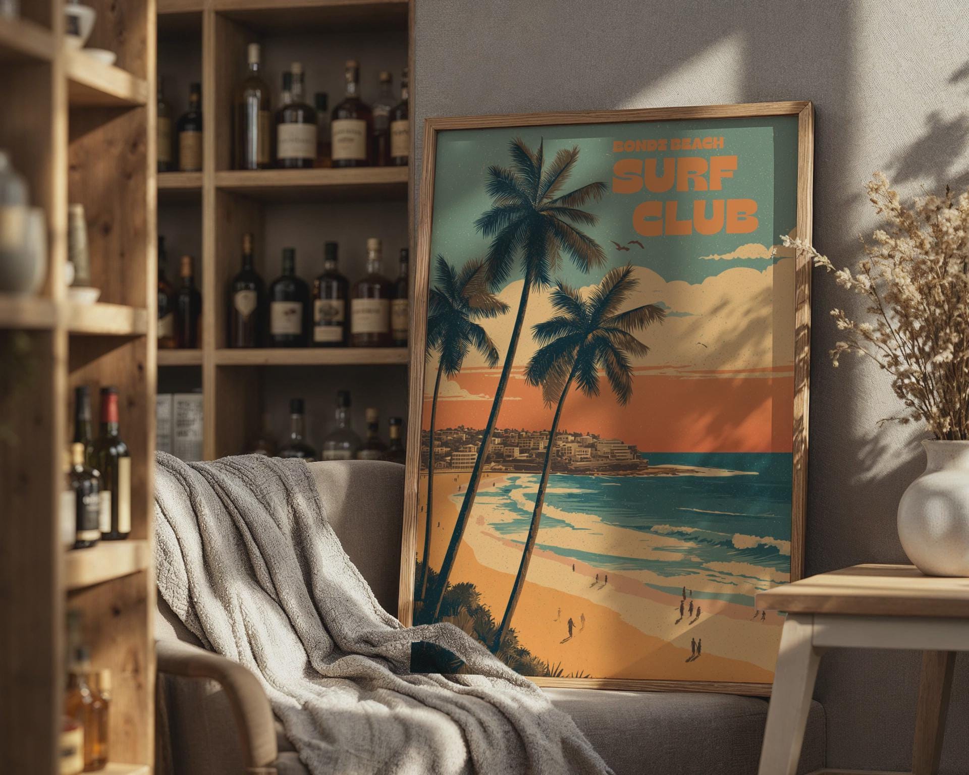 Bondi Beach Surf Club Poster Wall Art - Travel Wall Art