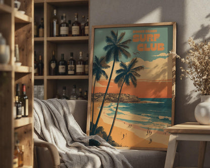 Bondi Beach Surf Club Poster Wall Art - Travel Wall Art