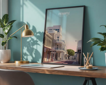 Fremantle Perth WA Travel Poster Wall Art Print - Travel Wall Art