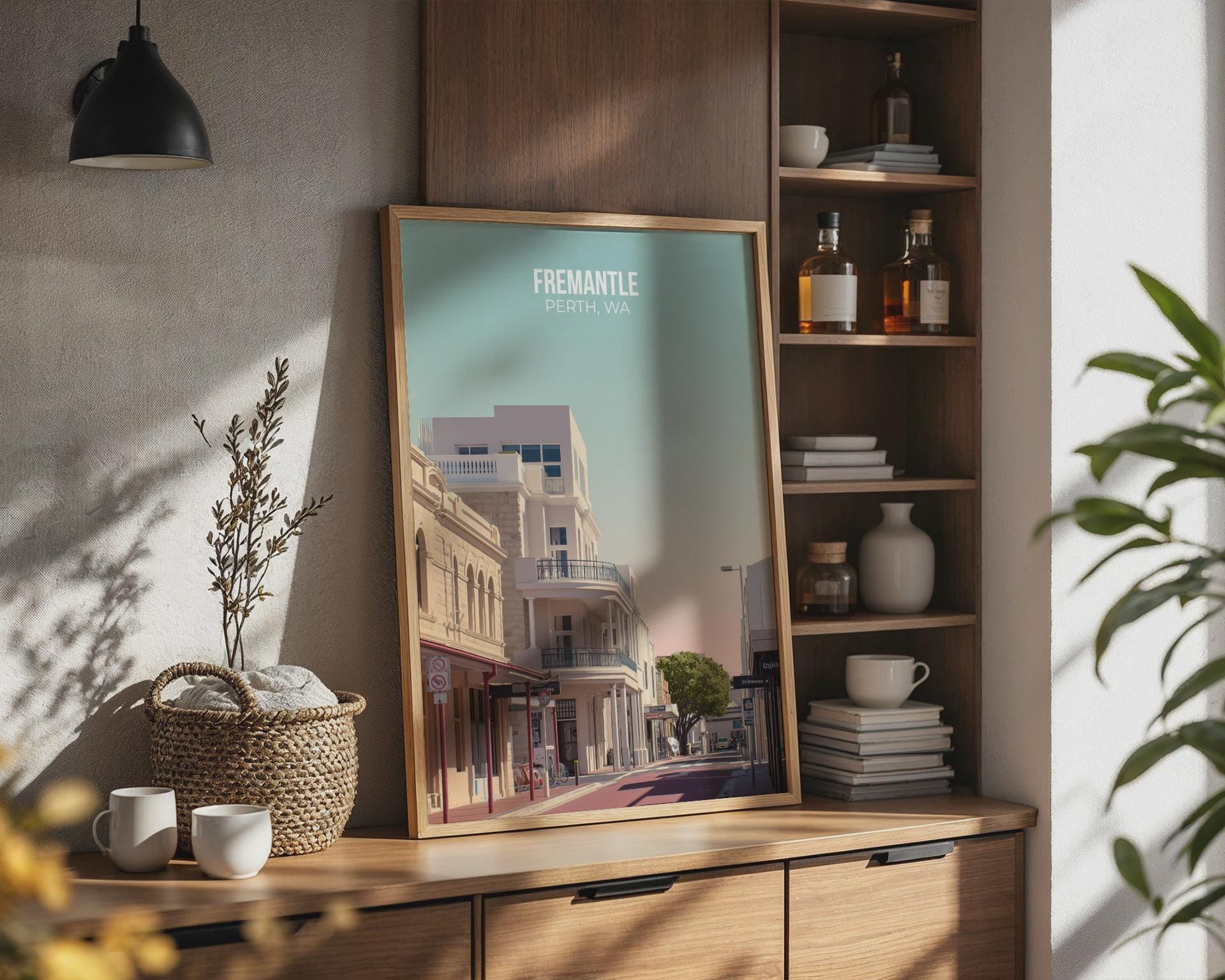Fremantle Perth WA Travel Poster Wall Art Print - Travel Wall Art