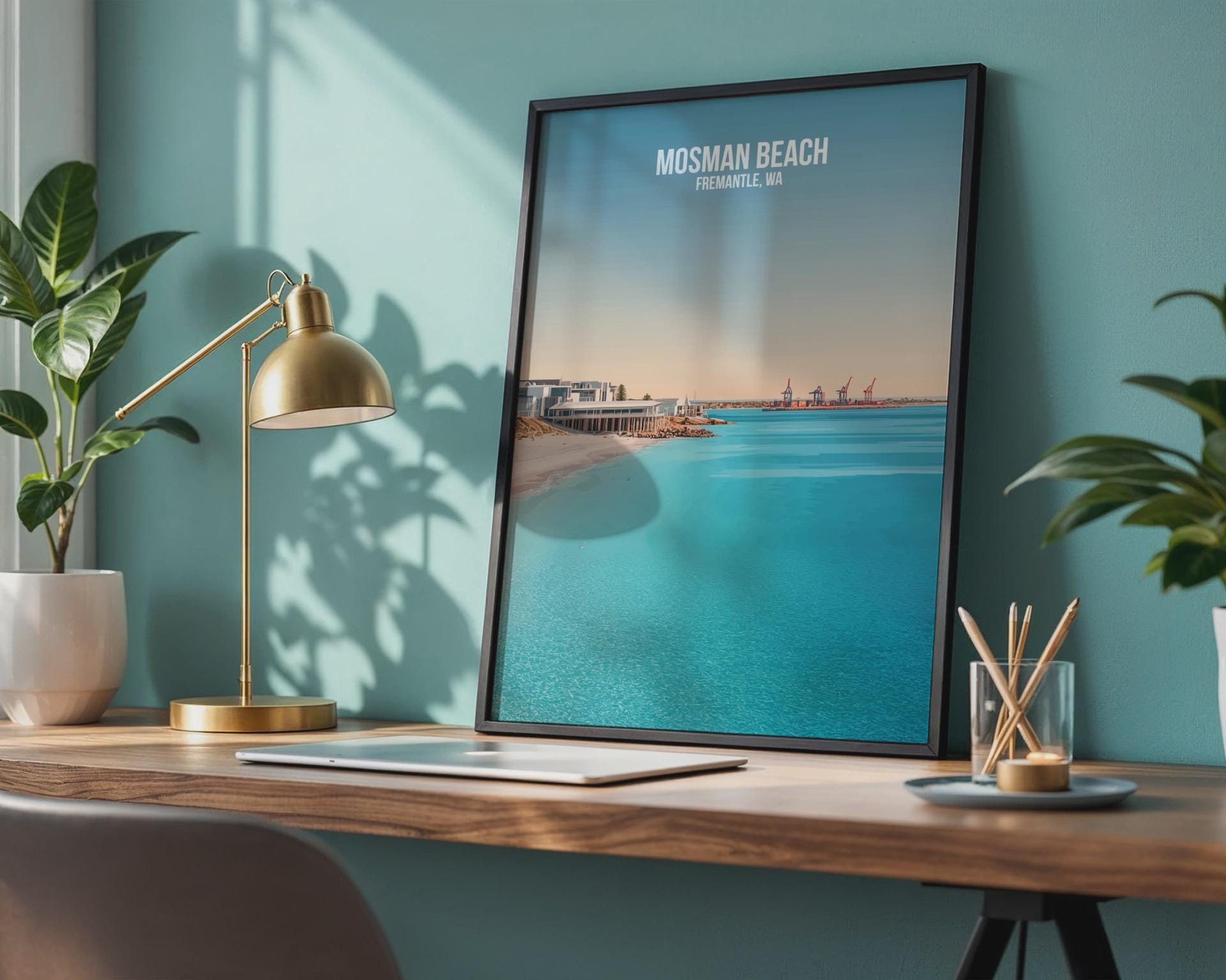 Mosman Beach Fremantle WA Print Wall Art Coastal Scene - Travel Wall Art