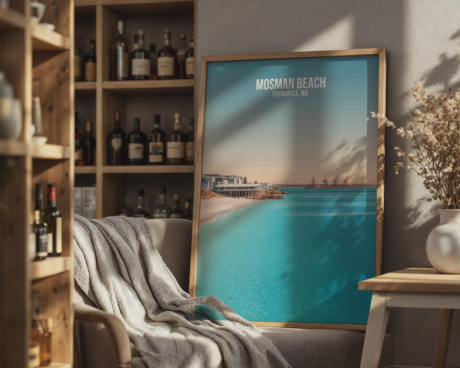 Mosman Beach Fremantle WA Print Wall Art Coastal Scene - Travel Wall Art