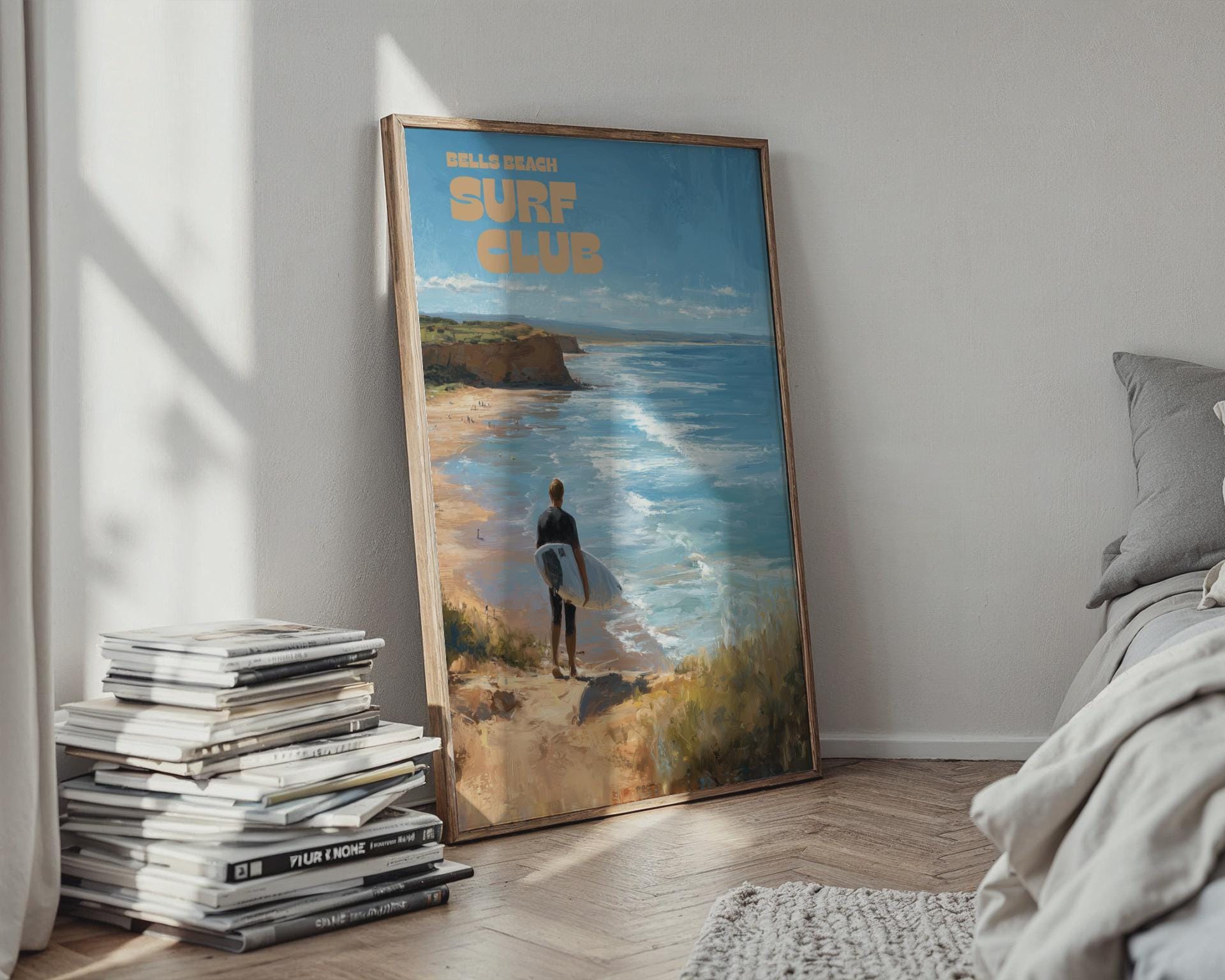 Bells Beach Surf Club Poster Art Print - Travel Wall Art