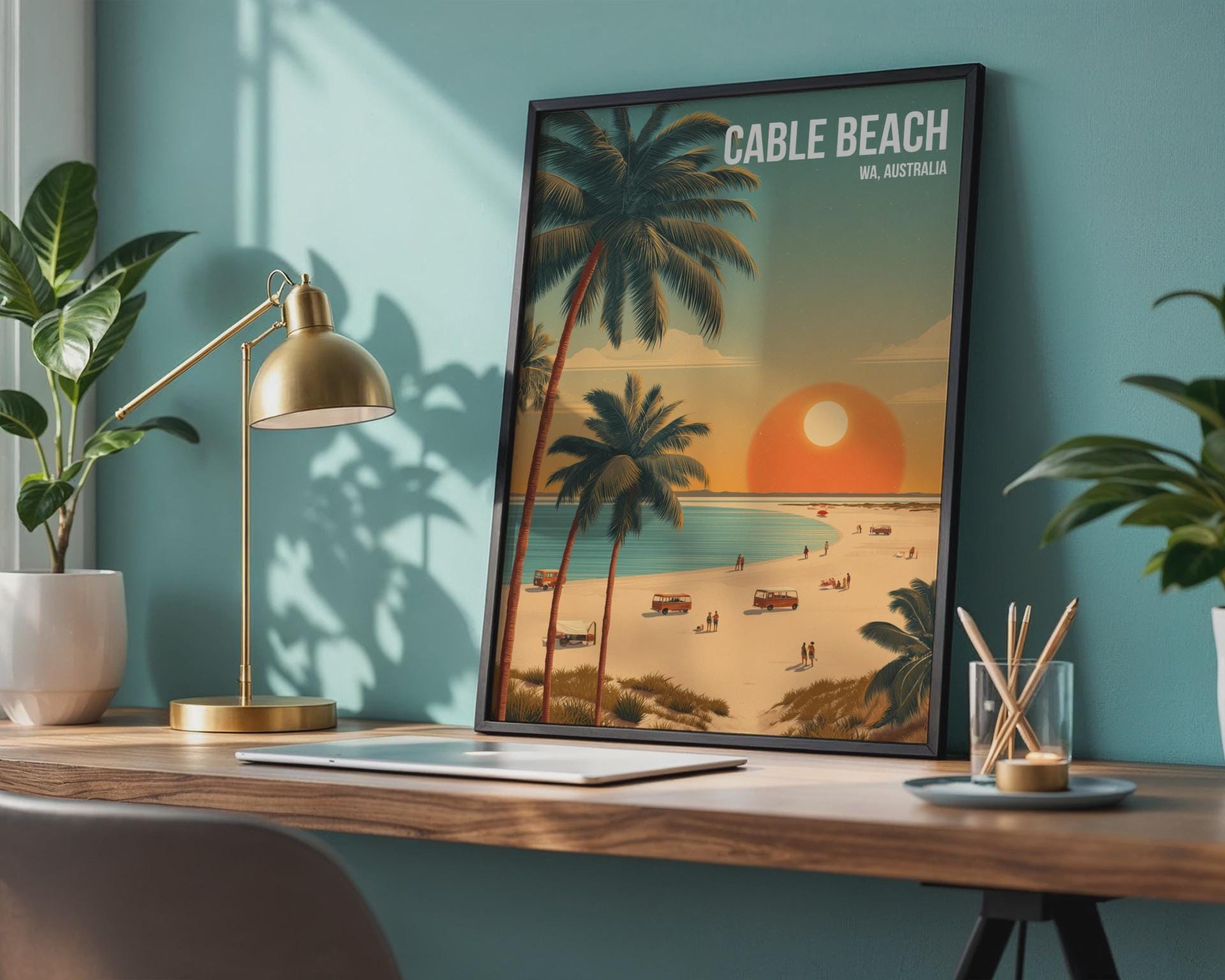 Cable Beach Wall Art Print Australia Sunset Landscape - Travel Wall Art
