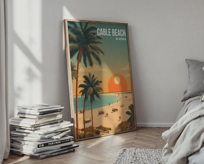 Cable Beach Wall Art Print Australia Sunset Landscape - Travel Wall Art