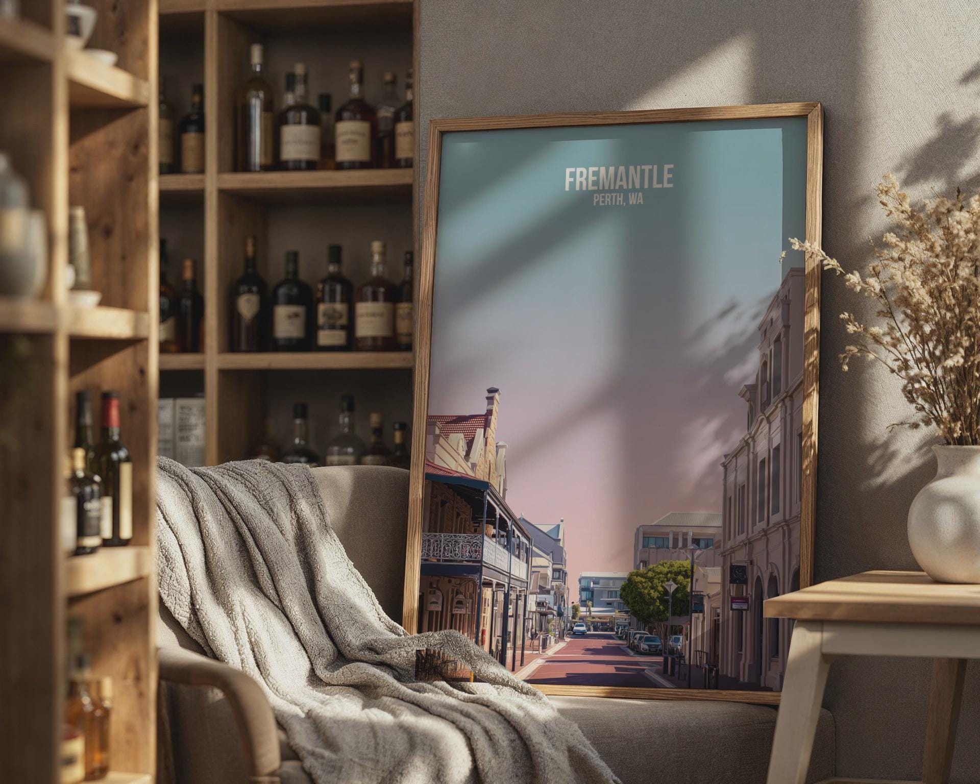 Fremantle Perth WA Travel Poster Art Print - Travel Wall Art