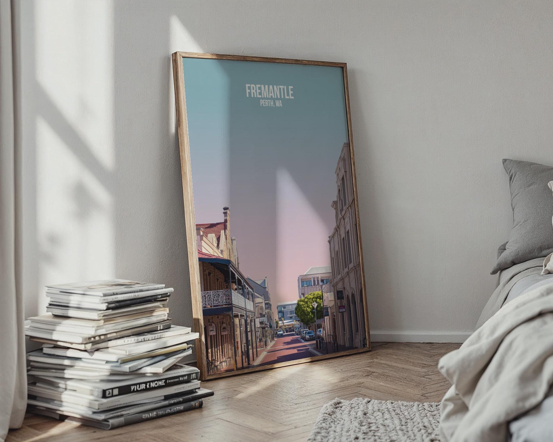Fremantle Perth WA Travel Poster Art Print - Travel Wall Art