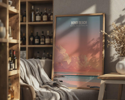 Bondi Beach Poster NSW Australia Wall Art Print - Travel Wall Art