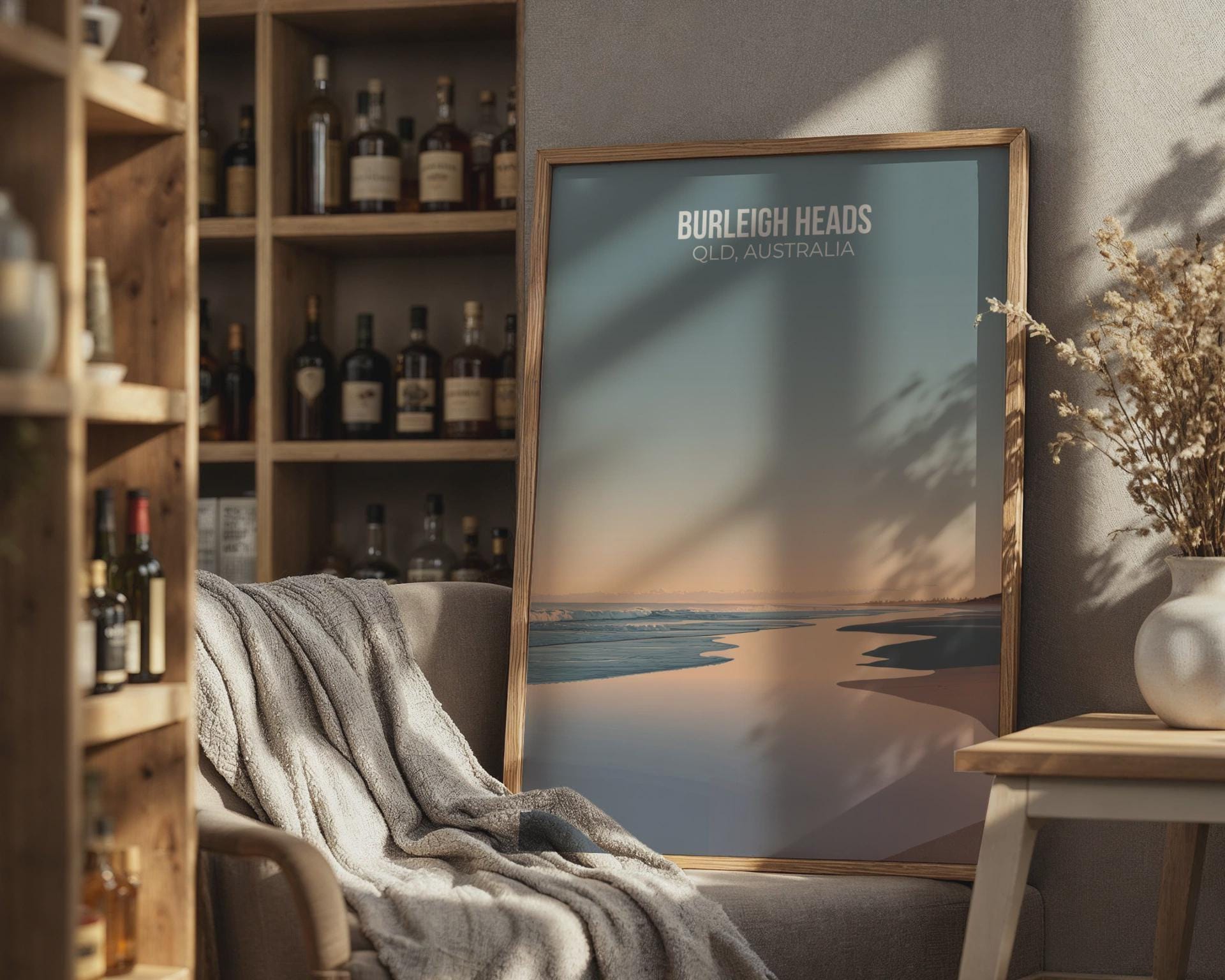 Burleigh Heads Wall Art Print Australian Coastal Landscape - Travel Wall Art