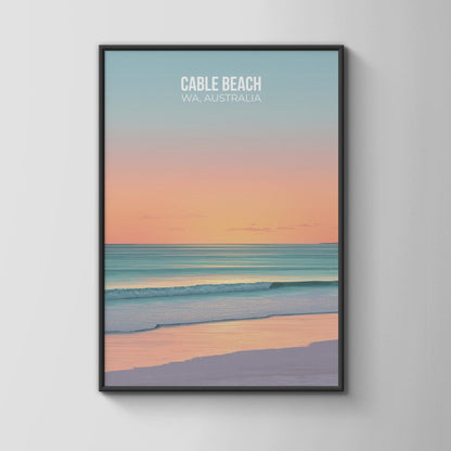 Cable Beach WA Print Poster Wall Art - Travel Wall Art