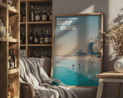 Scarborough Beach Surf Club Poster Print Wall Art - Travel Wall Art