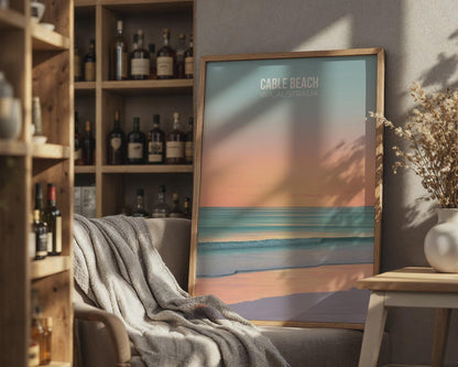 Cable Beach WA Print Poster Wall Art - Travel Wall Art