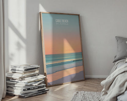 Cable Beach WA Print Poster Wall Art - Travel Wall Art