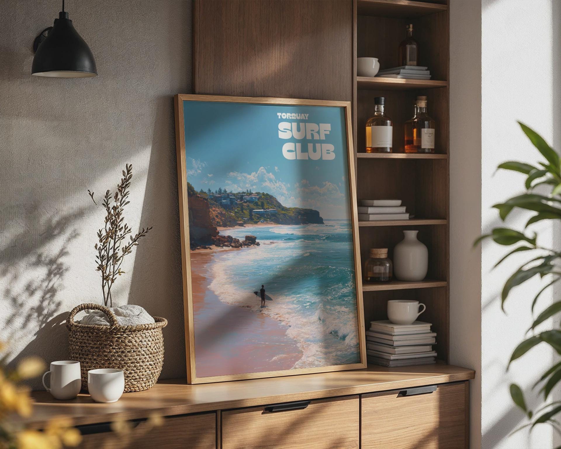 Torquay Surf Club Poster Coastal Wall Art - Travel Wall Art