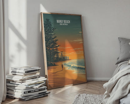 Manly Beach Print Coastal Wall Art Australia - Travel Wall Art