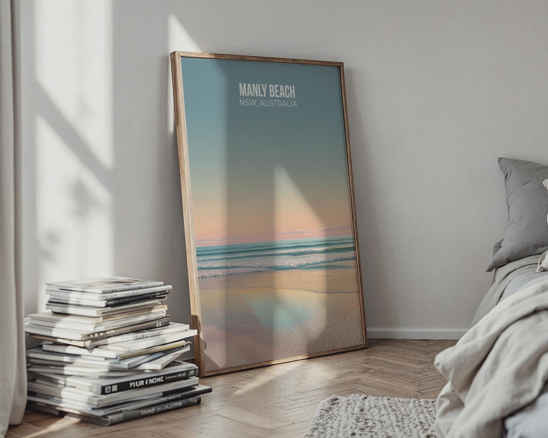 Manly Beach NSW Wall Art Poster Print - Travel Wall Art