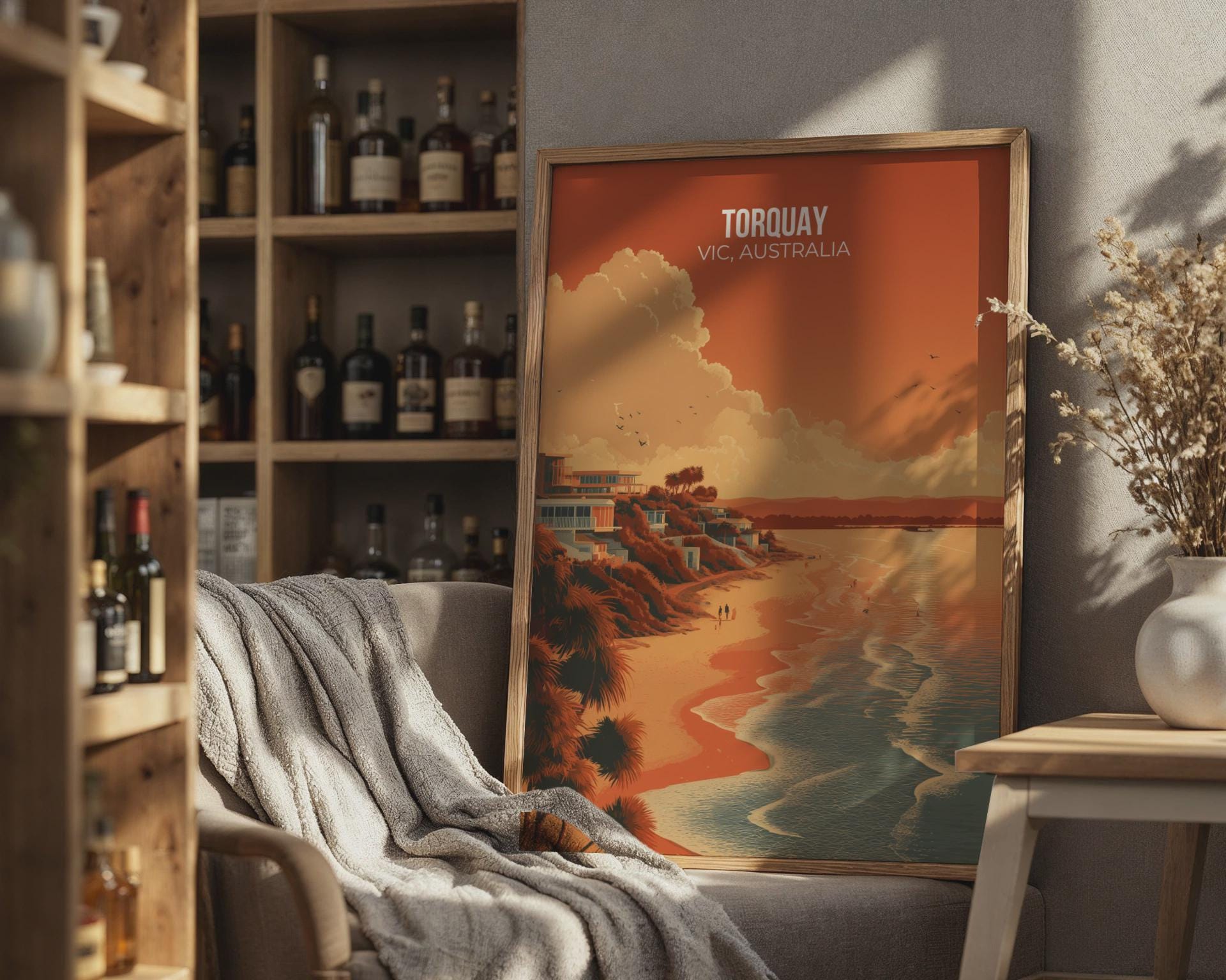 Torquay VIC Australia Beach Poster Art Print - Travel Wall Art