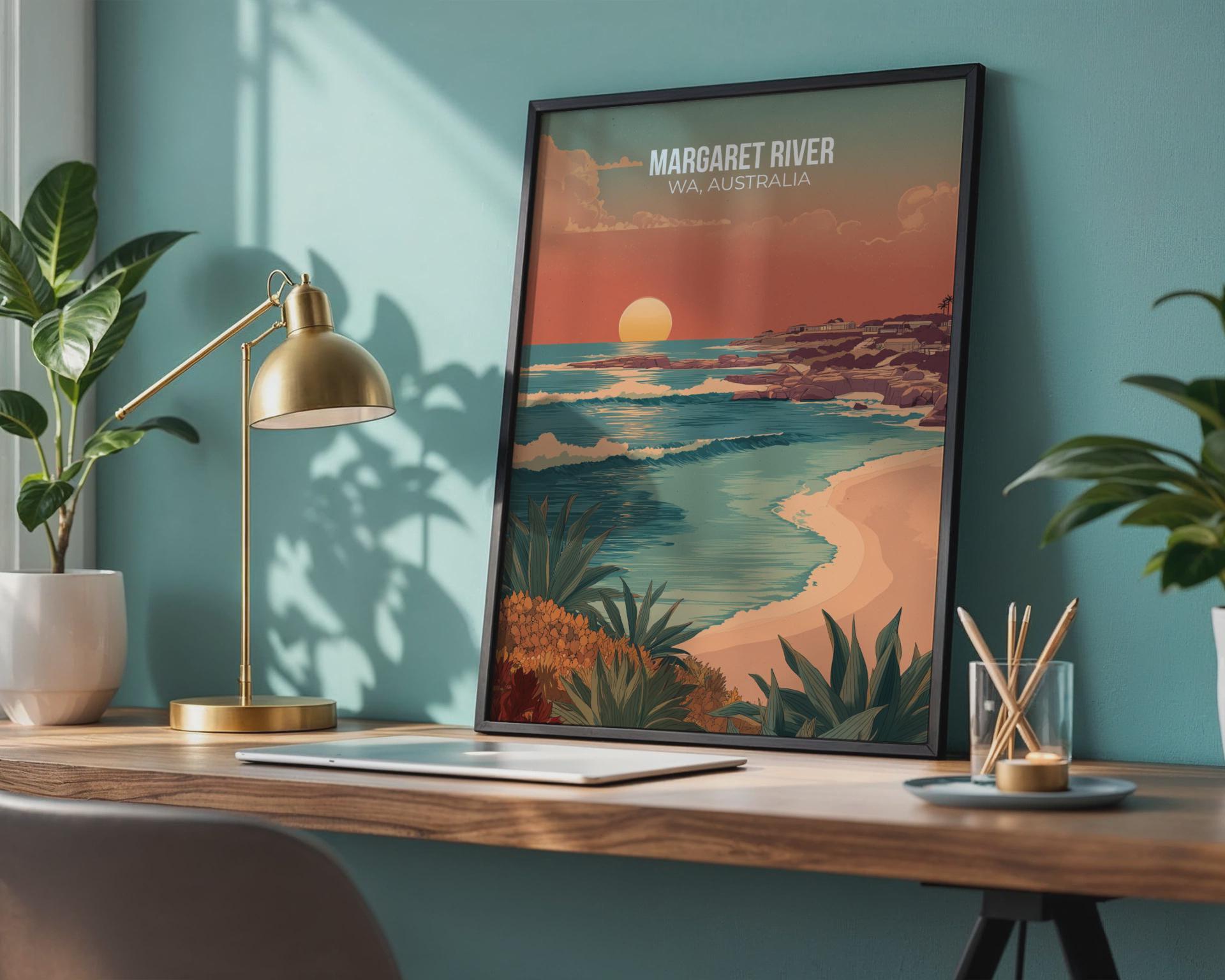 Margaret River WA Australia Coastal Poster Print - Travel Wall Art