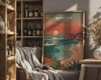 Margaret River WA Australia Coastal Poster Print - Travel Wall Art