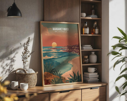Margaret River WA Australia Coastal Poster Print - Travel Wall Art