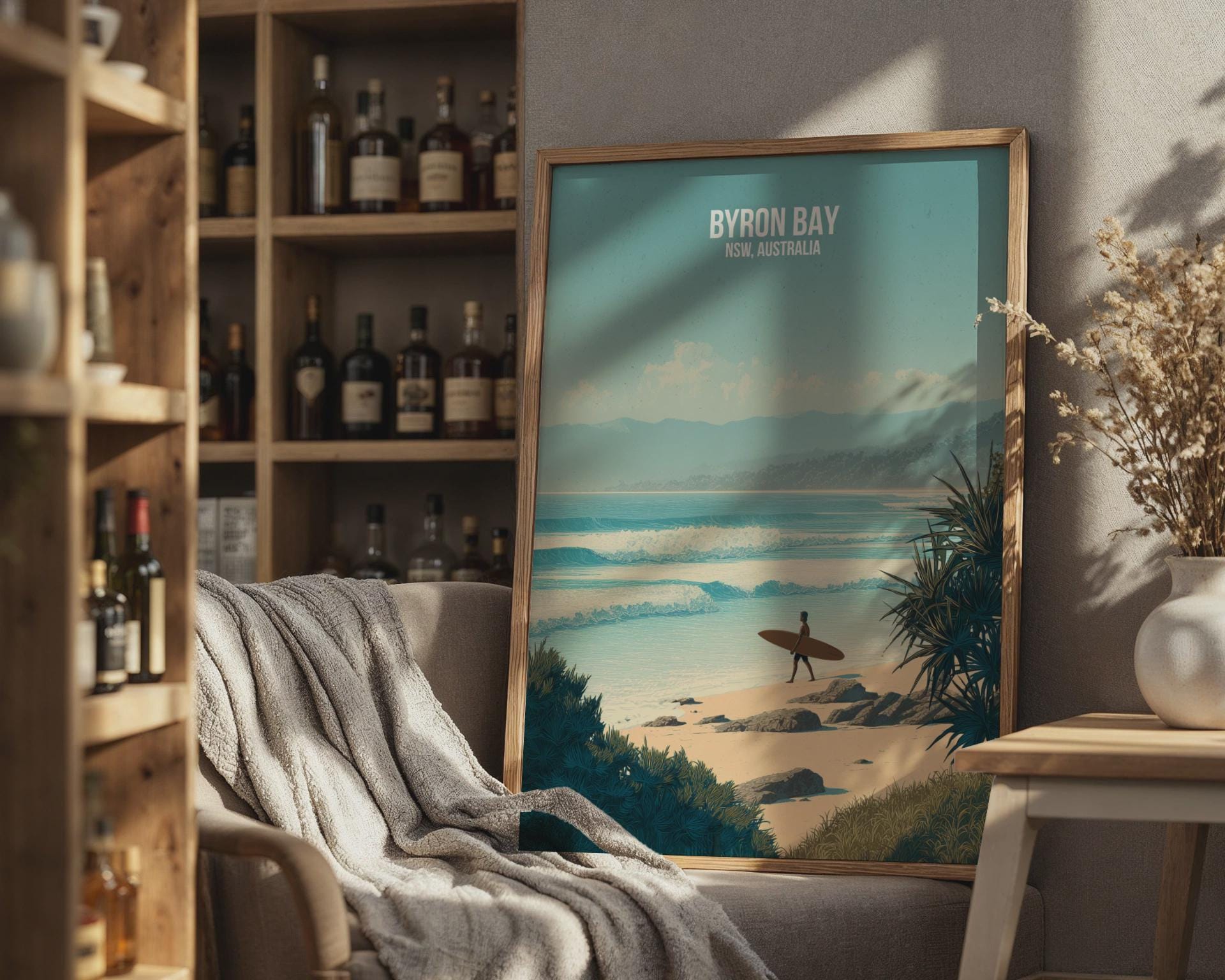 Byron Bay Surfing Print Wall Art Australia - Travel Wall Art
