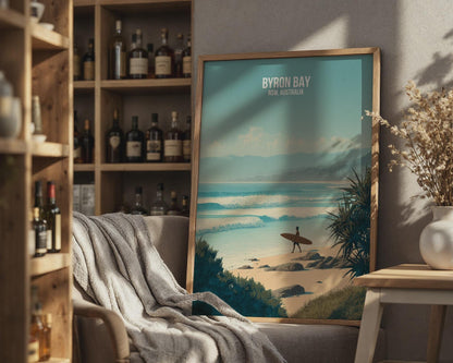 Byron Bay Surfing Print Wall Art Australia - Travel Wall Art