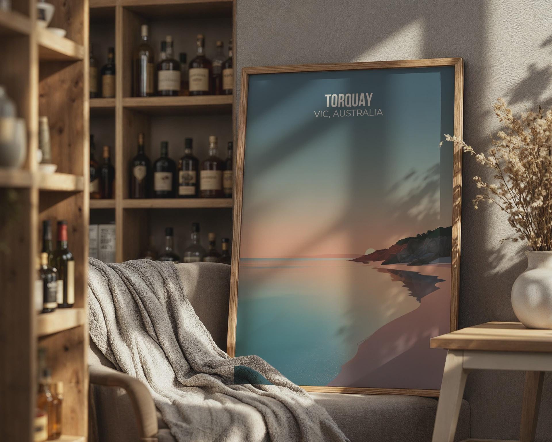 Torquay Beach Poster VIC Australia Art Print - Travel Wall Art