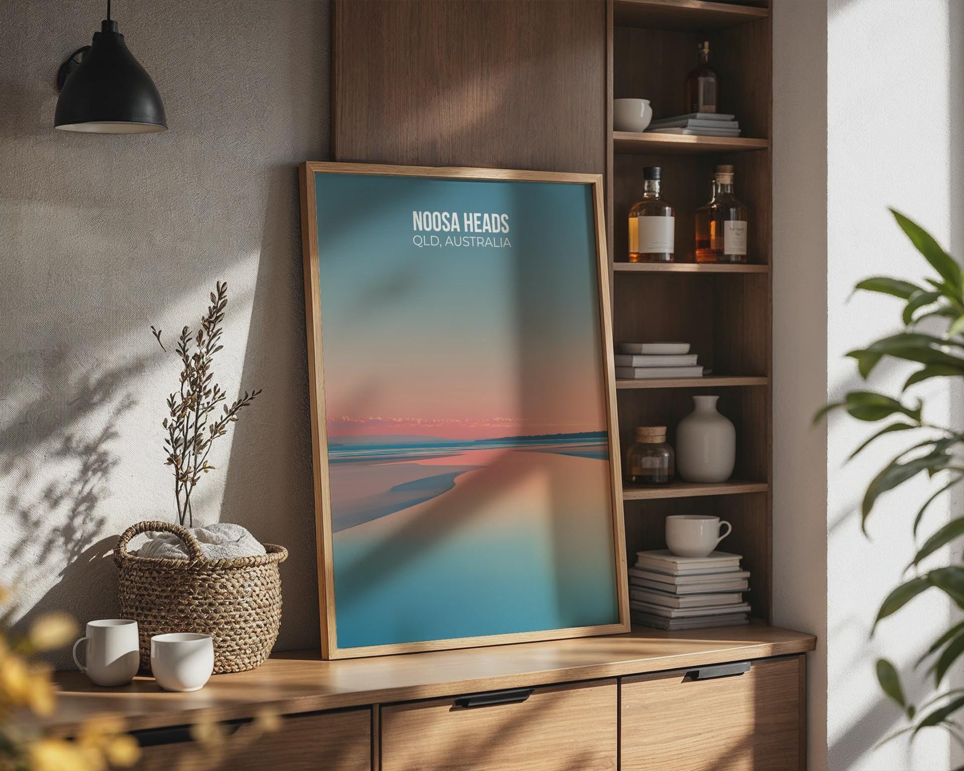 Noosa Heads QLD Australia Travel Poster Wall Art Print Minimalist Design - Travel Wall Art