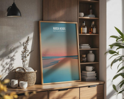 Noosa Heads QLD Australia Travel Poster Wall Art Print Minimalist Design - Travel Wall Art